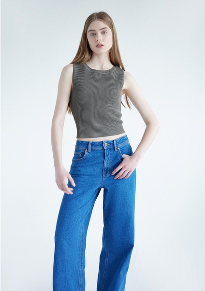 Yeşil Triko Top 1710349-70123