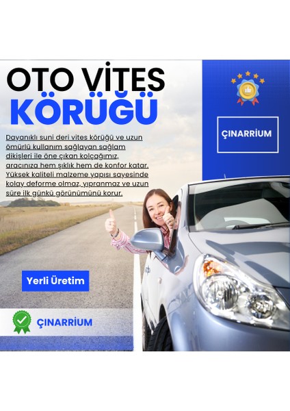 Audi Q5 Siyah Nokta Desenli Deri Spor Dikiş Vites Körüğü