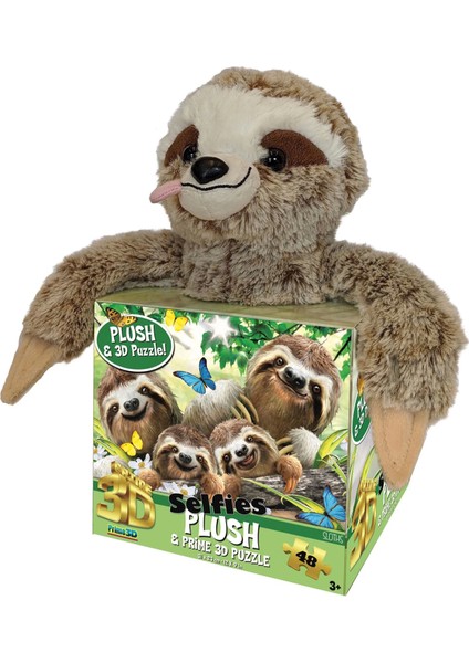 Prime 3D Tembel Hayvan Pelüş ve Selfie 48 Parça Puzzle 15804 modelleri