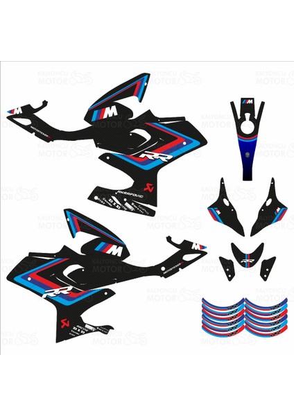 Rks Srk 125 R M Power Carbon Design Sticker Set fiyatları