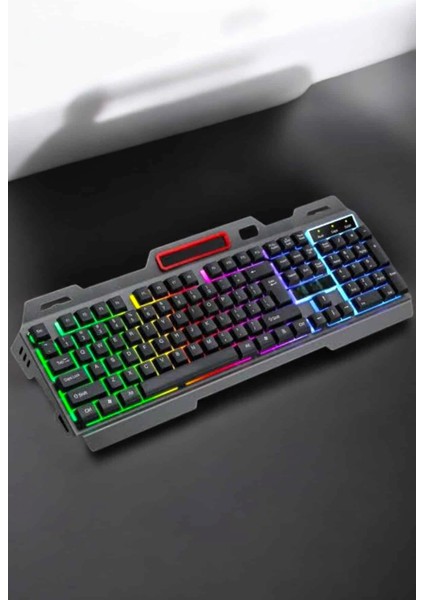 LED Işıklı Oyuncu Klavye USB Girişli Rgb Işıklı Q Klavye Mouse Hediyeli fiyatları