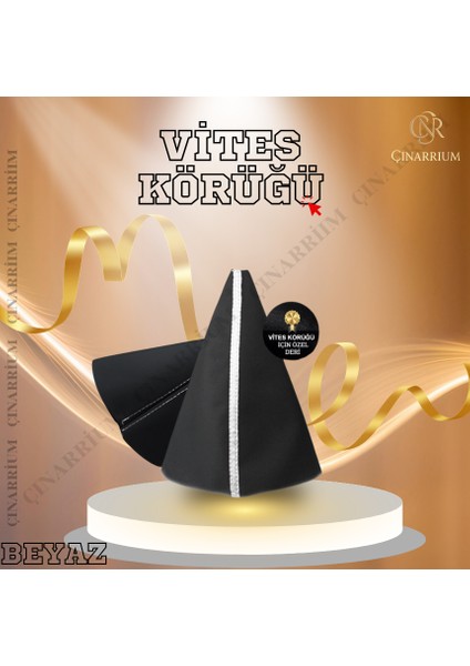 Nissan Note Siyah Deri Özel Yeni Tasarım Beyaz Şerit Spor Dikiş Vites Körüğü fırsatları