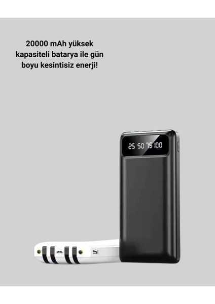 Akıllı LCD Ekranlı 20.000MAH Powerbank Pd + USB + Type-C modelleri
