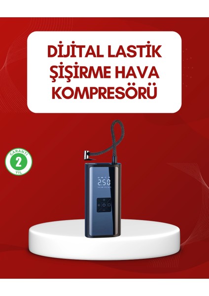 12V Uyumlu Çok Işlevli Akıllı Araç Lastik Pompası