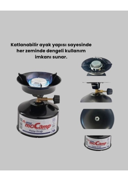 Outdoor Kamp Ocağı Seti Çakmak Gazlı Taşınabilir modelleri