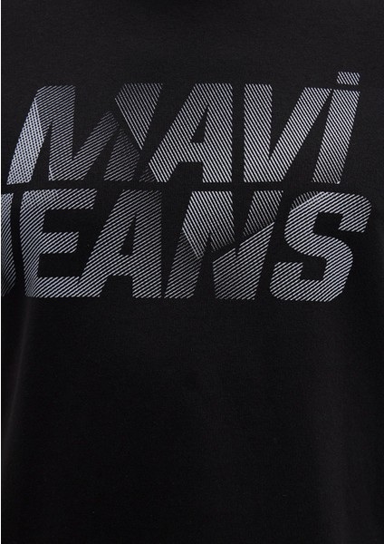 Mavi Logo Baskılı Siyah Tişört 0610260-900