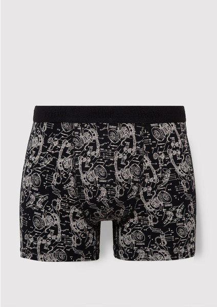 3lü Baskılı Siyah Boxer 0911420-900