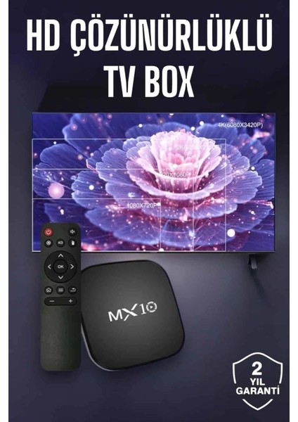 Tv Box Android Uyumlu 4 Çekirdekli Wifi Bağlantılı 4K
