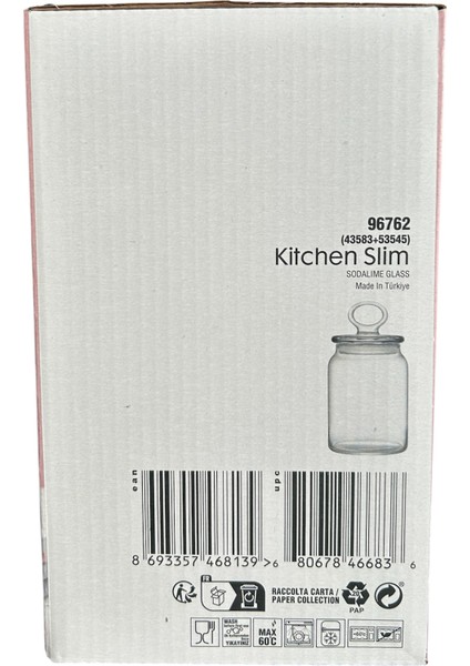 Kitchen Slim Kavanoz 860 cc