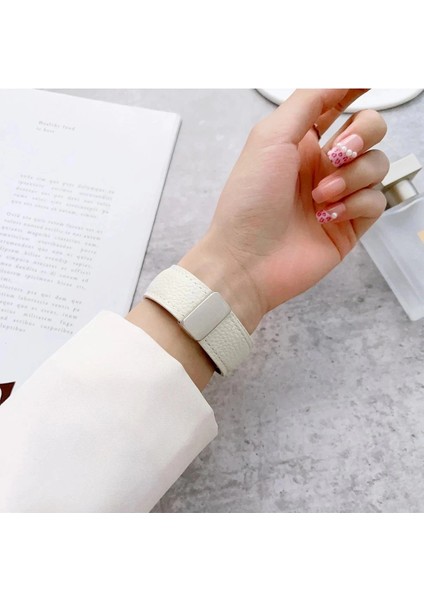 Apple Watch 38MM KR414 Daks Deri Kordon - Koyu YEŞIL-(5796) modelleri
