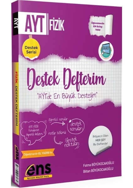 Ayt Fizik Destek Defterim Ens Yayıncılık