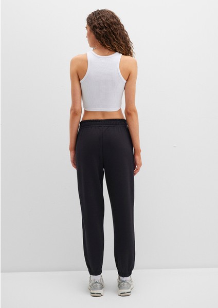 Mavi Logo Baskılı Siyah Eşofman Altı 1010757-900