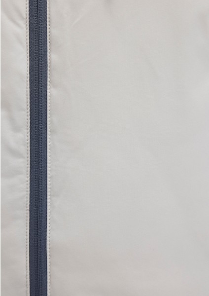 Kapüşonlu Açık Gri Şişme Mont 0110352-70080