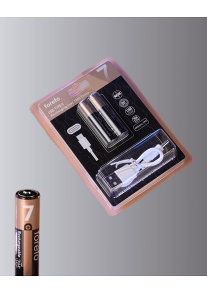 Aaa Boyutunda USB Şarjlı Pil – Kompakt Tasarım, Geniş Uyumluluk indirimleri