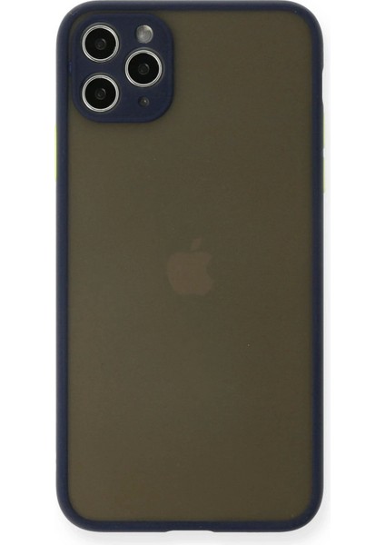iPhone 11 Pro Max Kılıf Montreal Silikon Kapak - LACIVERT-(5796)