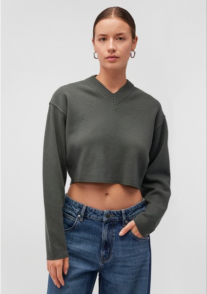 V Yaka Yeşil Kazak 1710512-87704