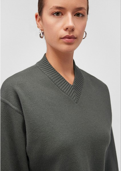 V Yaka Yeşil Kazak 1710512-87704