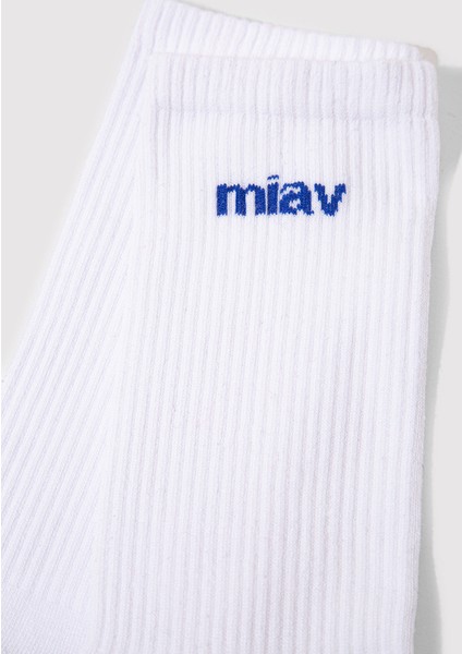 Miav Baskılı Beyaz Soket Çorap 0911440-620 indirimleri