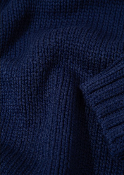 Bisiklet Yaka Lacivert Kazak 1710516-84371