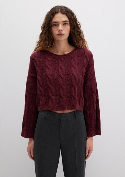 Bisiklet Yaka Bordo Kazak 1710477-70415