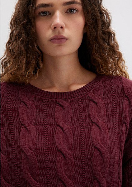Bisiklet Yaka Bordo Kazak 1710477-70415