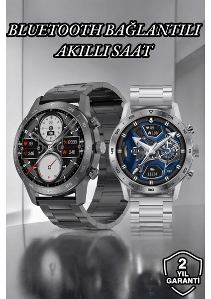 Suya Dayanıklı Dokunmatik Akıllı Saat Bluetooth 5.0, Sesli Asistan ve Sağlık Takibi