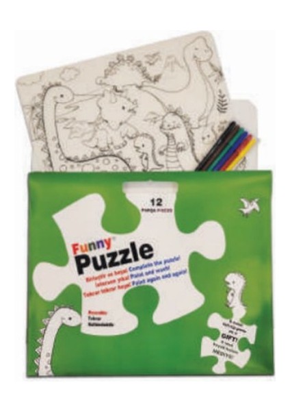 Funny Mat Puzzle - Dinozor Çağı 30X40CM