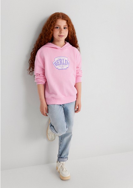 Berlin Baskılı Pembe Sweatshirt 7S10061-71027