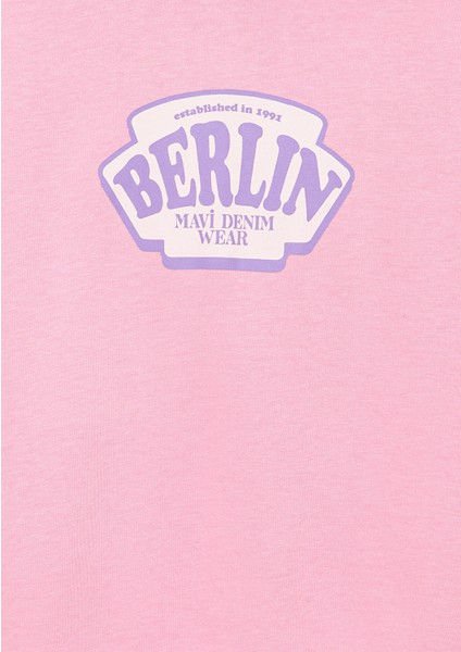 Berlin Baskılı Pembe Sweatshirt 7S10061-71027