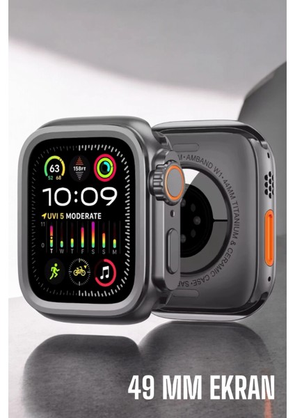 45 mm Gri Kasa Ultra Akıllı Saat Sesli Görüşme, Sağlık Takibi, Suya Dayanıklı modelleri
