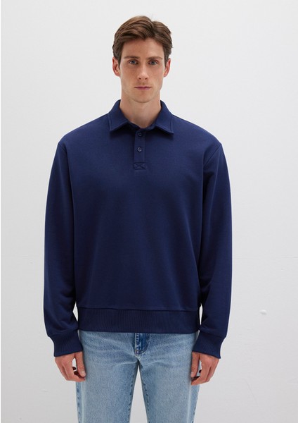 Lacivert Polo Sweatshirt 0611689-84371