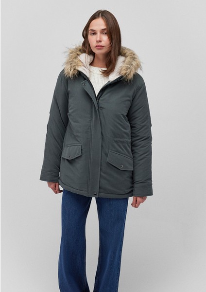 Kapüşonlu Yeşil Parka 1110533-71598