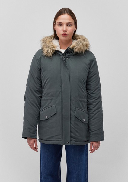 Kapüşonlu Yeşil Parka 1110533-71598