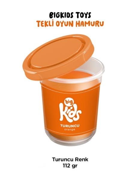 Bigkids Toys / Turuncu - 12'li Oyun Hamuru (112 Gr)