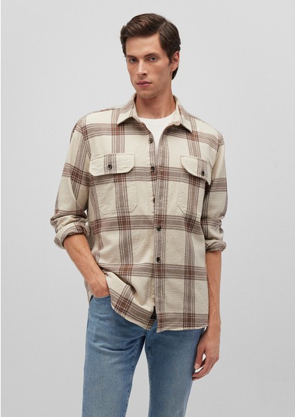 Kareli Kahverengi Gömlek 0211275-88671