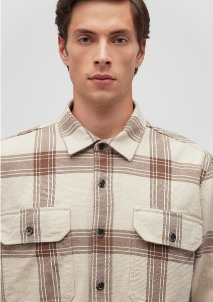 Kareli Kahverengi Gömlek 0211275-88671