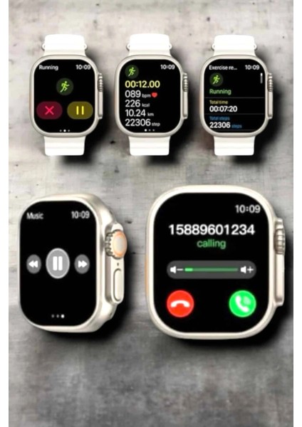 Suya ve Toza Dayanıklı 45 mm Akıllı Saat Bildirim ve Cevapsız Çağrı Görüntüleme modelleri