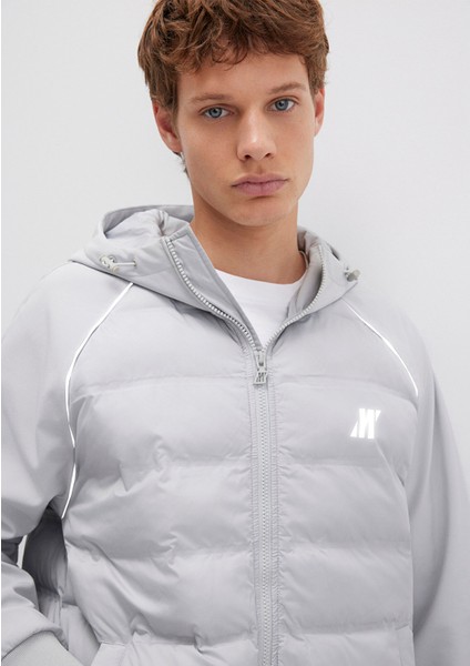 Mavi Pro Logo Reflektör Detaylı Gri Ceket 0110559-70075