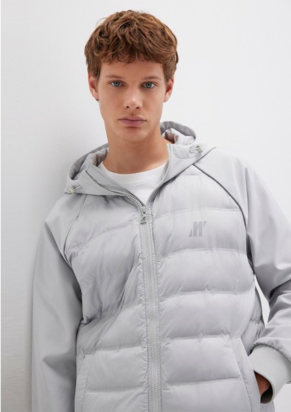 Mavi Pro Logo Reflektör Detaylı Gri Ceket 0110559-70075