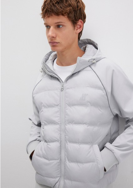 Mavi Pro Logo Reflektör Detaylı Gri Ceket 0110559-70075