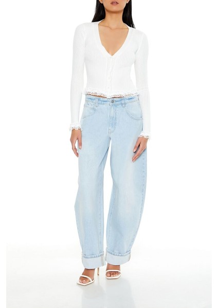 Dantel Kenar Detaylı Hırka