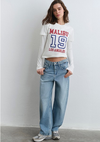 Lisa 90lar Tokalı İndigo Mavisi Jean Pantolon 1010938-89253