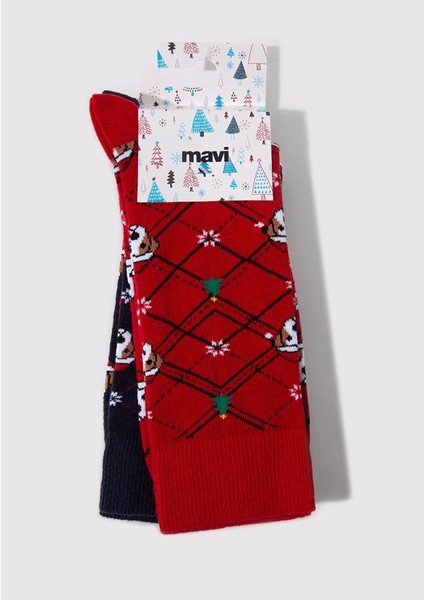 Yılbaşı Temalı Kırmızı Çorap 0911770-70463