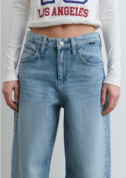 Lisa 90lar Tokalı İndigo Mavisi Jean Pantolon 1010938-89253