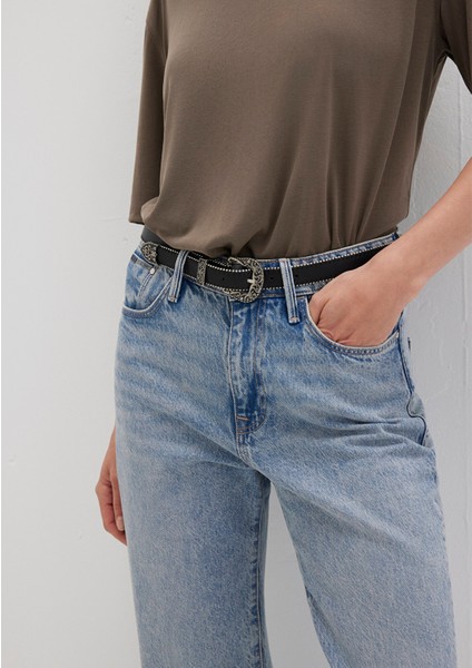 Siyah Suni Deri Kemer 1913108-900 fırsatları