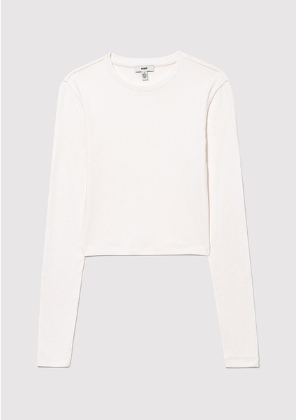 2li Uzun Kollu Crop Basic Tişört 1613021-88467