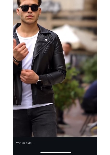 Yeni Sezon Kuzey Model Premium Erkek Deri Ceket Siyah indirimleri