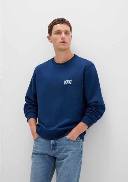 Mavi Logo Baskılı Mavi Sweatshirt 0611716-89353