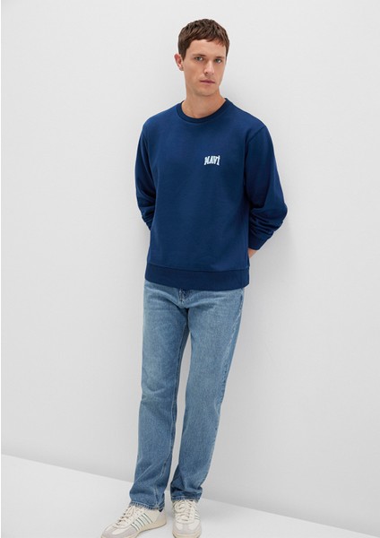 Mavi Logo Baskılı Mavi Sweatshirt 0611716-89353