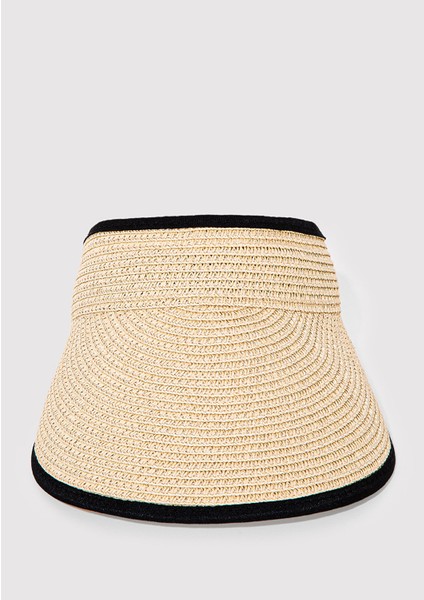 Çizgili Hasır Vizör Şapka 1912983-70055